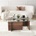 ASIR GROUP Масичка за кафе ESCAPE 40x105 см кафяв/прозрачен (AS1580)