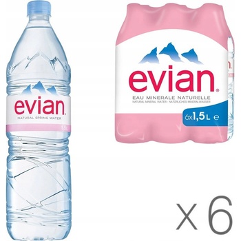 Evian minerální voda neperlivá 6 x 1,5 l