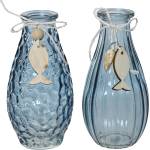 DECORIS ВАЗА СТЪКЛЕНА 810106 Ø6.6х14см СИНЯ (835574)