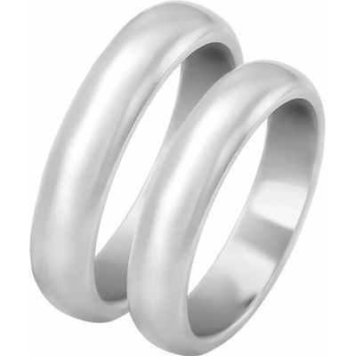 Eppi Pologuľaté svadobné prstene z platiny Ebie RW34521