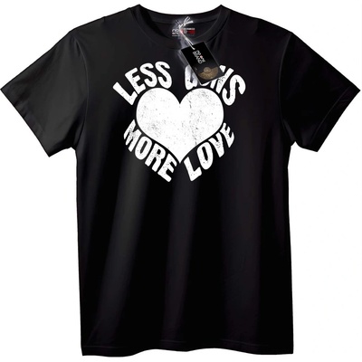 NOONEBRAND Тениска По-Малко Оръжия Повече Любов - 2XL, Black