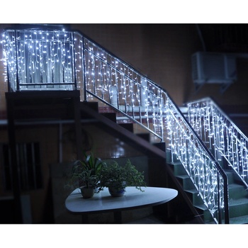 DENR Venkovní vánoční LED závěs Studená bílá až 1260 diod Velikost: Řetěz 10m 310 LED diod