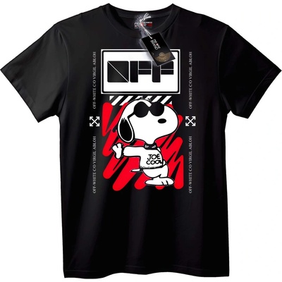 NOONEBRAND Тениска Off-White x Snoopy Joe Cool - 2XL, White