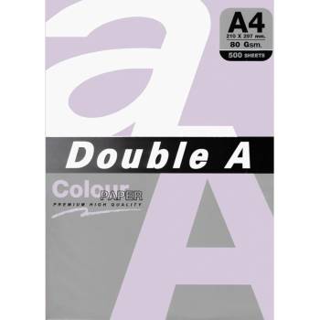 Image 1 of Double A Цветна хартия Double A, A4, 100л, лилав пастел