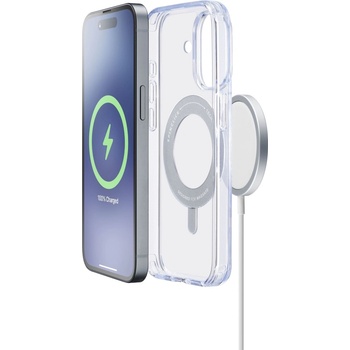 Cellularline Калъф Cellularline - Spin Mag, iPhone 16, MagSafe, прозрачен (SPINMAGIPH16T)