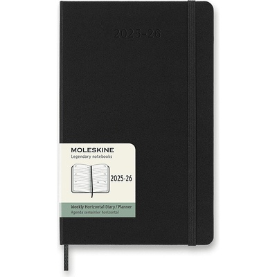 Moleskine A5 týdenní 2025-26 černý