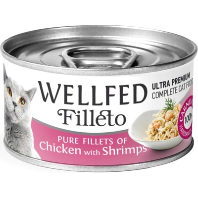 PETINTEREST Wellfed Filleto Chicken & Shrimps консерва за котка филета от пиле и скариди 70gr