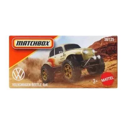 Mattel Matchbox: Малка кола в хартиена кутия Volkswagen Beetle 4x4