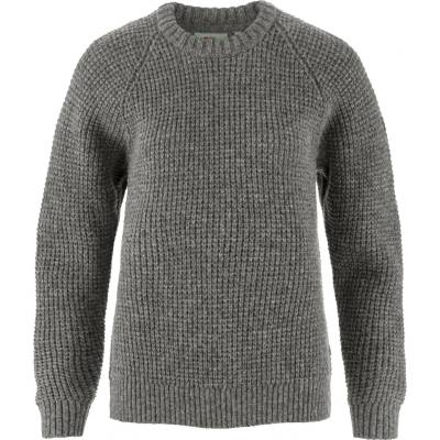 Fjällräven Дамски вълнен пуловер Fjällräven Women's Övik Waffle Knit Wool jumper - Grey - размер XL (105-7041-0116)