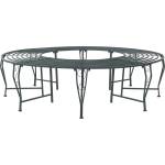 vidaXL Дървесен бенч 8 -местен Ø 160 x 44 см steel Сребристо сиво (42029505)