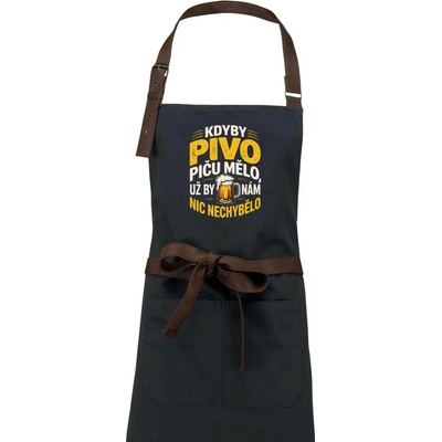 Dřevěné uhlí Kdyby pivo piču mělo, už by nám nic nechybělo - Zástěra Vintage