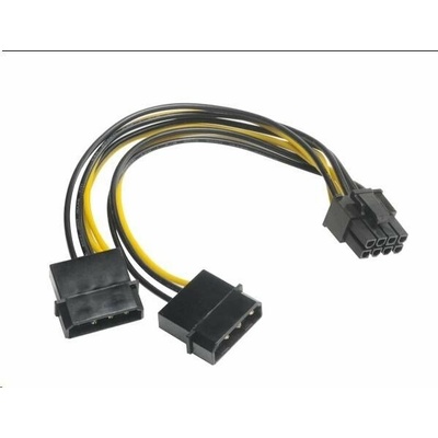 AKASA - 4-pin Molex na 6+2-pin PCIe adaptér AK-CBPW20-15
