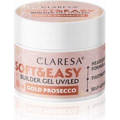 Claresa Artrozne Soft Easy Builder gel Uv Led tančící třpytky 90g