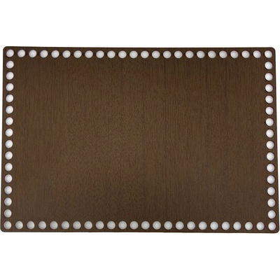 Pro Háčkování Dno na košík obdélník 30 x 20 cm dekor ořech