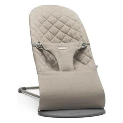 Babybjörn Lehátko BLISS Sand Grey Woven, tmavě šedá konstrukce – Hledejceny.cz