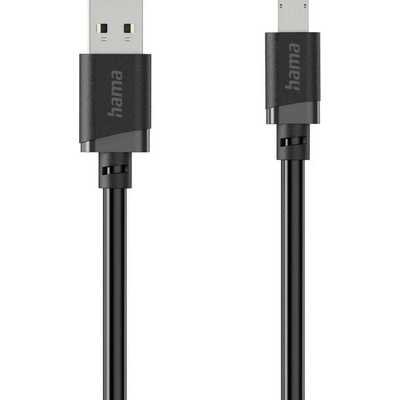 Hama 00201805 USB USB 2.0 USB-A zástrčka USB Micro-A zástrčka 3m černý