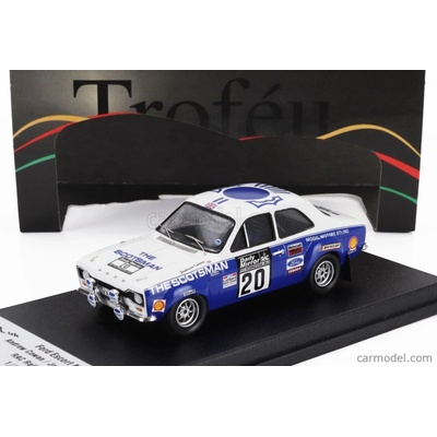 Trofeu Ford england Escort Mki Rs 1600 night Version N 20 Rac Rally 1973 Andrew Cowan Johnstone Syer Bílá Modrá 1:43