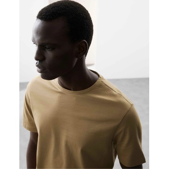 Marks & Spencer Тениска от премиум памук, тесен силует Marks & Spencer кафява Marks & Spencer | Kafyav | МЪЖЕ | S REG