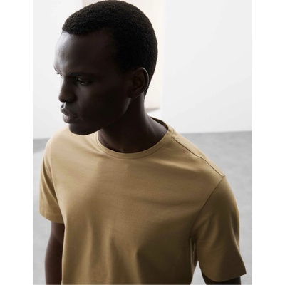 Marks & Spencer Тениска от премиум памук, тесен силует Marks & Spencer кафява Marks & Spencer | Kafyav | МЪЖЕ | S REG