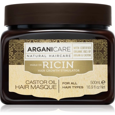 Arganicare Ricin Hair Growth Stimulator подсливаща маска за слаба, склонна към оредяване коса за всички видове коса 500ml