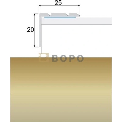 Profilteam schodová lišta Šampaň E02