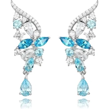 Dabog Strieborné 925 dámske náušnice Alae Caeli pripomínajúce krídla neba ST-Z-NA-010