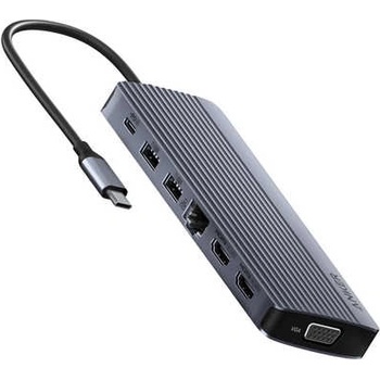 Anker Anker USB-C 8в1 хъб, USB-C, за 3 монитора, 5Gbps, сив (A83790A2)