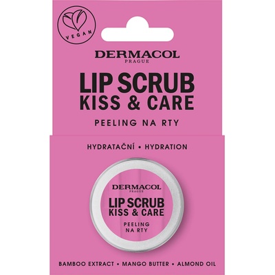 Dermacol Kiss & Care peeling na pery z bambusu vône Red Fruit 12 ml