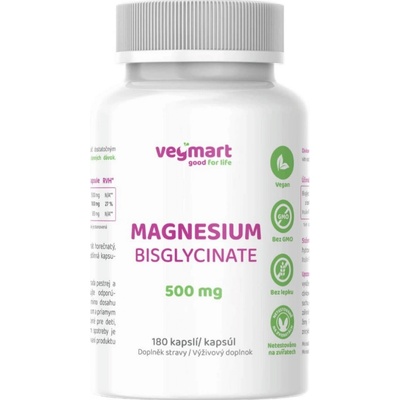 Vegmart Hořčík bisglycinát 500 mg 180 kapslí