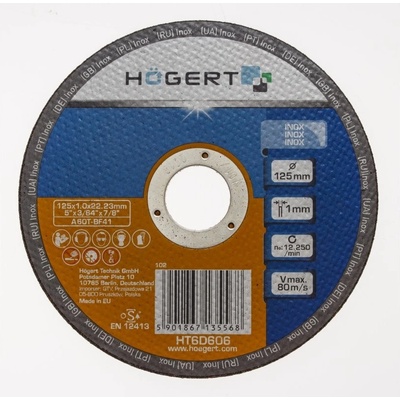 Högert Korundový kotouč 125 x 1,0 x 22,23 mm HT6D606