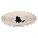 Trixie keramická miska s černou kočkou mělká 18 x 15 cm