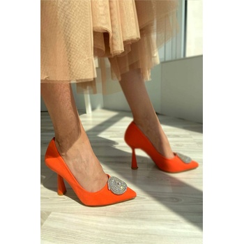 Moda Trend Дамски елегантни обувки - Оранжеви #358799 (358799_Оранжев)