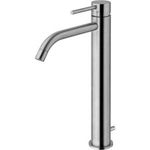 PAFFONI Light - Смесител за умивалник със сифон, от неръждаема стомана LIG085ST (LIG085ST)