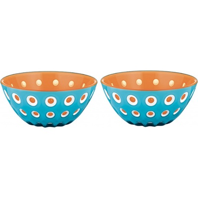 GUZZINI LE MURRINE Sada dvou misek modro oranžová 12,5 cm