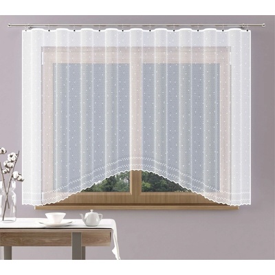 Hotová záclona alebo balkónový komplet, Christina, biela 300 x 140 cm