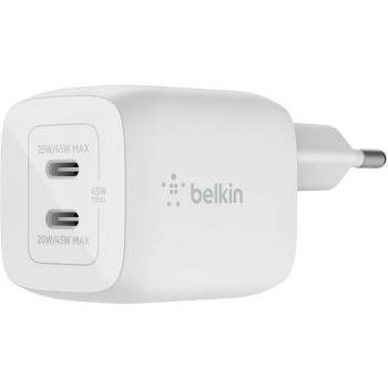 Belkin Зарядно устройство Belkin BoostCharge USB-C x 2 45W White (BoostCharge USB-C x 2 45W White)