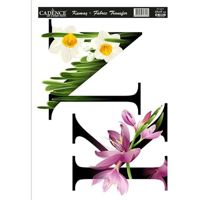 Transferový obrázek na textil Cadence 25x35 cm / Písmena K, N