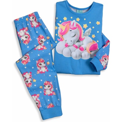 Dívčí pyžamo svítící ve tmě KYLY JEDNOROŽEC modré – Zboží Dáma