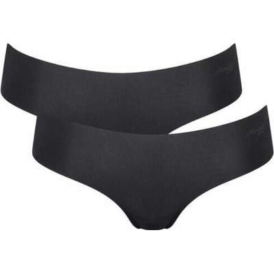 Sloggi 2PACK Bezšvové nohavičky Zero Microfibre Hipster čierne