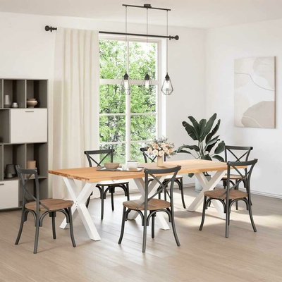 Omaxi 316578 Nohy k jídelnímu stolu ve tvaru X 3 ks bílé 90 x 72-73 cm ocel