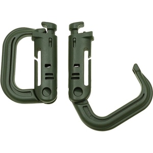 MFH Пластмасов карабинер molle, od зелен, 2 бр (27550b)