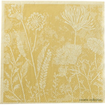 Bloomingville Хартиени салфетки Faustina 33 x 33 см жълто-зелени 20 бр (82062812)