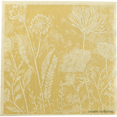 Bloomingville Хартиени салфетки Faustina 33 x 33 см жълто-зелени 20 бр (82062812)