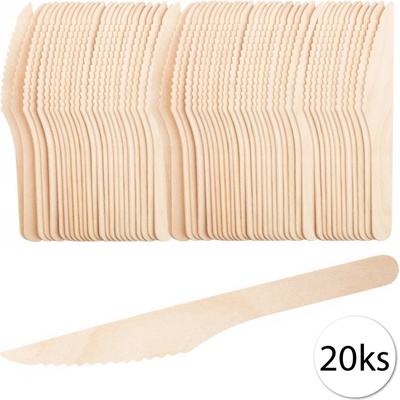 GASTROSTAF EKO 7 Jednorazový drevený príbor, nože 16cm