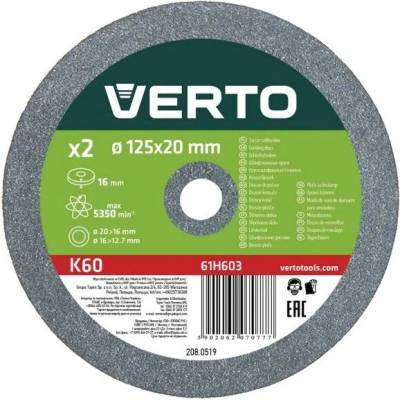 Verto Kotouč brusný 125 x 20 mm 61H603 2 ks