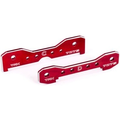 Traxxas заден алуминиев съединител на рамената, червено анодиран (за Sledge)