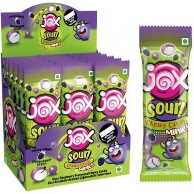 Jox Minnies sour raspberry 24 x 15 g