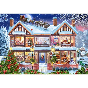 Bluebird Puzzle - Puzzle Christmas House - 1 000 piese