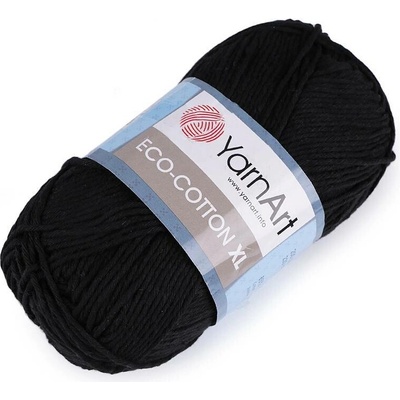 Pletací příze Eco - cotton XL 200 g Varianta: 7 (761) černá, Balení: 1 ks 47156/108465/216692