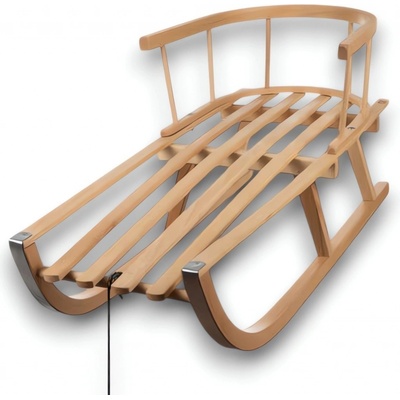 Kruzzel 25217 Sánky celodrevené s operadlom a povrázkom, 90 cm
